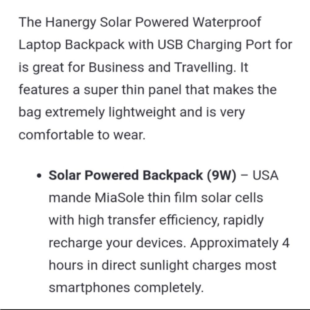 Solar backpack - Picture 7 of 9